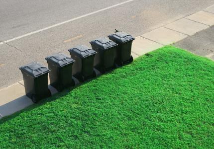Solid Waste bins on curbside