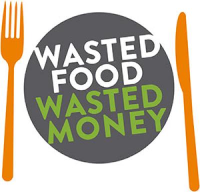 Wasted food wasted money logo